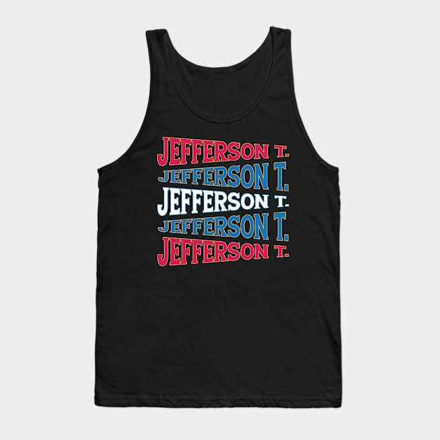 NATIONAL TEXT ART USA JEFFERSON Tank Top by LAVA-ROMA-NOVA